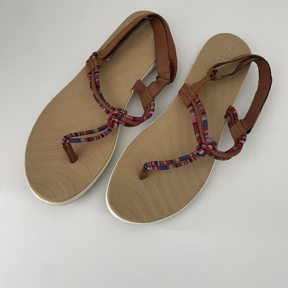 Sperry TopSider Seabrook Elsie Sandals Women’s Size 8.5 Multicolor T-Strap - Picture 2 of 6